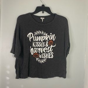 Pumpkin Grey Fall Top